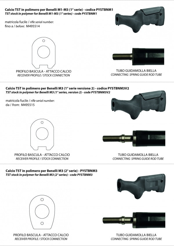 Benelli M3 [gen.2] calcio regolabile | TST - Ubitzu