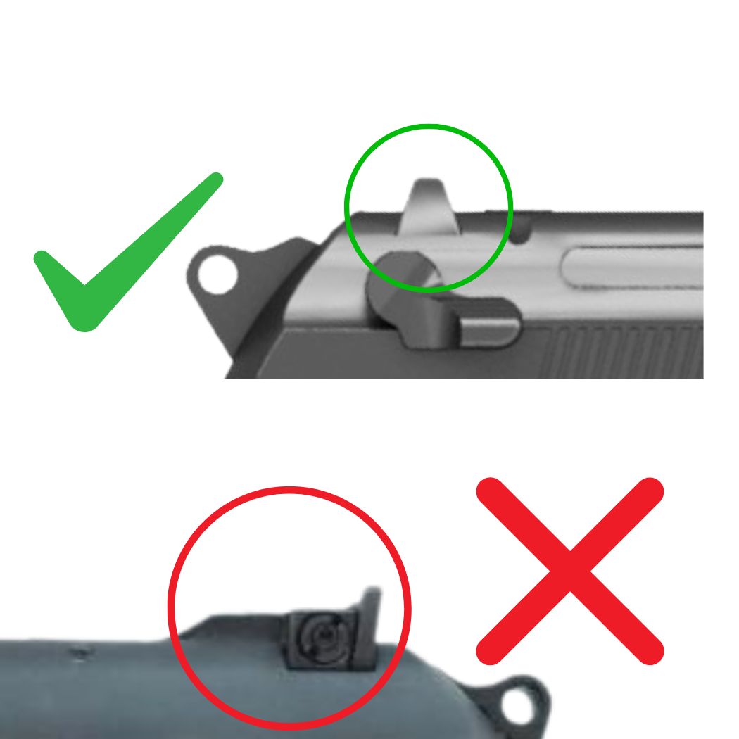 Beretta 92 96 98 M9A1 M9A3 Taurus PT99 red dot mount | Docter footprint - Ubitzu