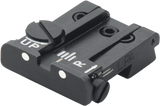 Browning Hi-Power [Sport Vigilante Mark III Practical HP40] tacca di mira regolabile | punti bianchi - Ubitzu