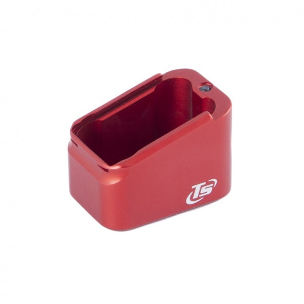 Canik TP9 [SF SFx Elite Combat & Rival-S] fondello caricatore in alluminio | +4 colpi - Rosso - Ubitzu