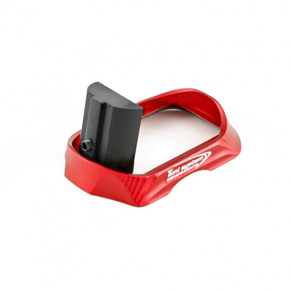 Glock 17 gen.5 [adatto anche a G34 G45] magwell in alluminio | Tactical - Rosso - Ubitzu
