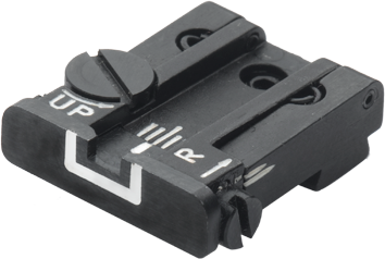 Glock [G17 G19 G26 & other] tacca di mira regolabile | linee bianche - Ubitzu