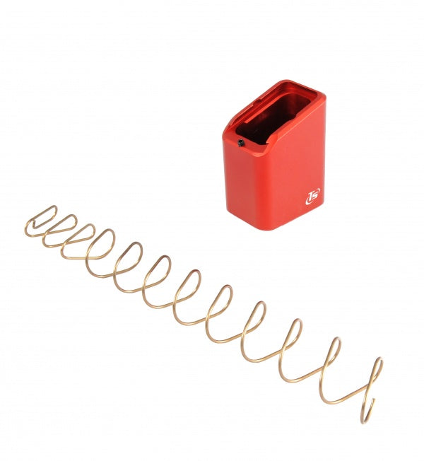 Glock [G17 G34 G45] fondello caricatore alu | +9 colpi - Rosso - Ubitzu