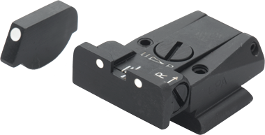 Ruger [P90 P91 P93 P94 P95 P97] mire regolabili | punti bianchi - Ubitzu