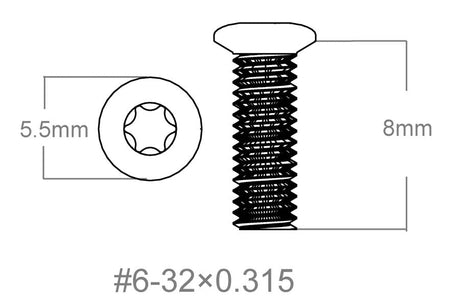 Set di viti 3pcs | 6-32x0.315’’ [T10] - Ubitzu