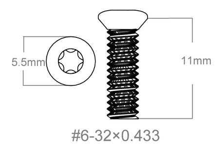 Set di viti 3pcs | 6-32x0.433’’ [T10] - Ubitzu