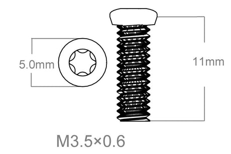 Set di viti 3 pz | M3.5x0.6 [T10] - Ubitzu