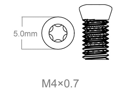 Set di viti 3 pz | M4x0.7 [T10] 8 mm - Ubitzu