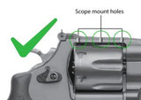 Smith & Wesson revolver [686 629 19 66 586 & other] mire regolabili predisposte per red dot [pin-front sight] | fibra ottica