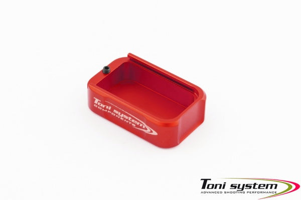 Tanfoglio fondello caricatore alu per Large Frame | +2 colpi - Rosso - Ubitzu